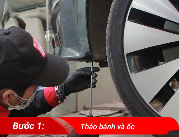 Quy trình sơn phủ gầm - Bước 1