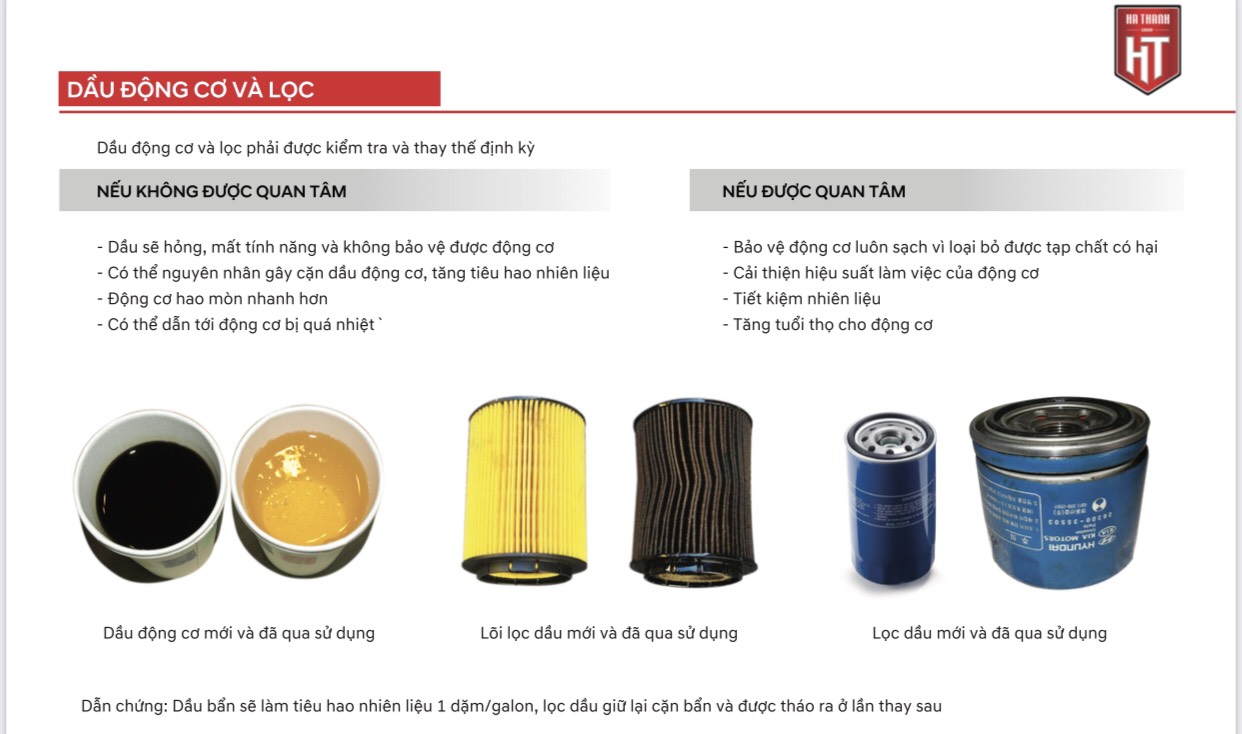 Dầu động cơ và lọc