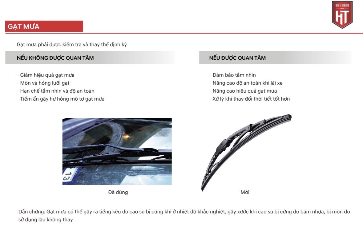 bảo dưỡng gạt mưa