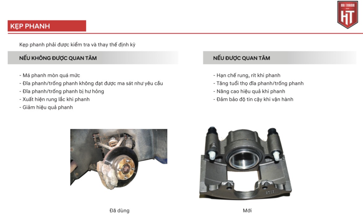 bảo dưỡng kẹp phanh