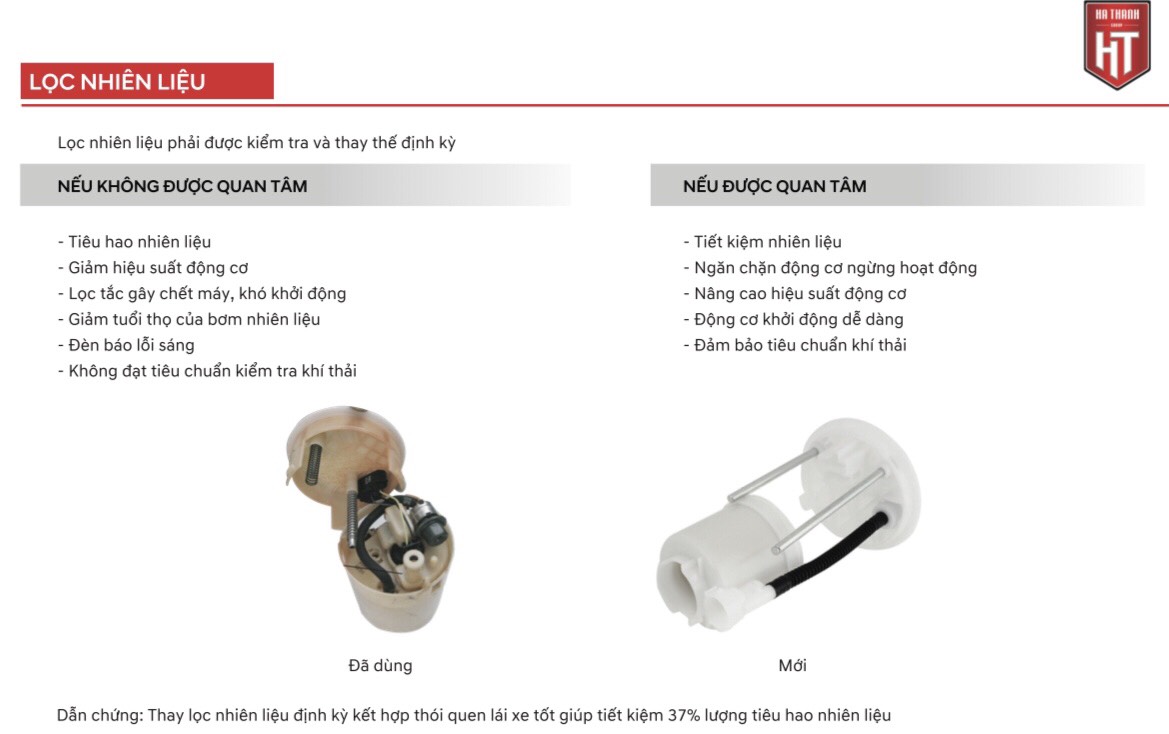 bảo dưỡng lọc nhiên liệu