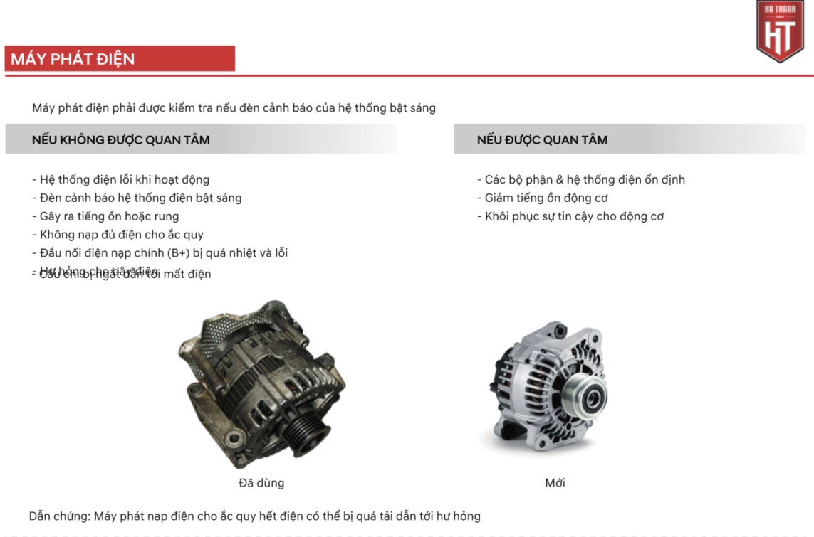 bảo dưỡng máy phát điện